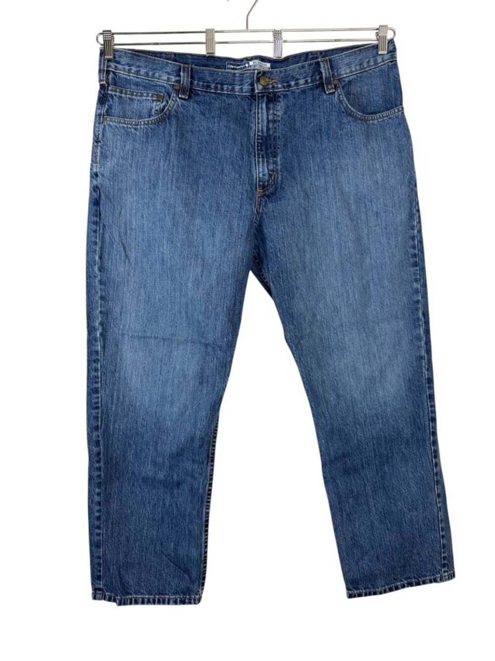 Carhartt Jeans Relaxed Fit Medium Wash Men's 42x30 Blue Denim Casual Workwear